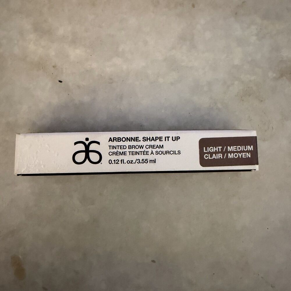 Arbonne Shape It Up Tinted Brow Cream LIGHT /MEDIUM 0.12oz NEW Discontinued HTF - Picture 4 of 7